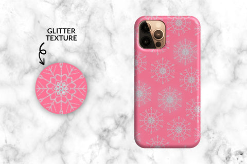 Winter background with snowflakes seamless pattern. Christmas digital paper with glitter snowflakes illustration Digital Pattern KatineArt 