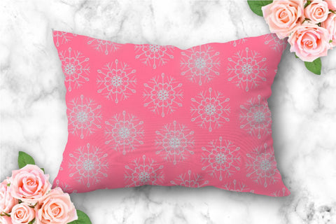 Winter background with snowflakes seamless pattern. Christmas digital paper with glitter snowflakes illustration Digital Pattern KatineArt 