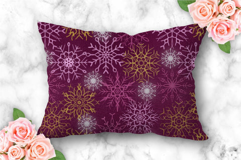 Winter background with snowflakes seamless pattern. Christmas digital paper with glitter snowflakes illustration Digital Pattern KatineArt 