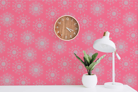 Winter background with snowflakes seamless pattern. Christmas digital paper with glitter snowflakes illustration Digital Pattern KatineArt 