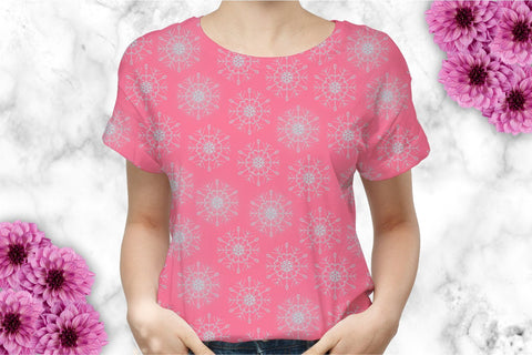 Winter background with snowflakes seamless pattern. Christmas digital paper with glitter snowflakes illustration Digital Pattern KatineArt 