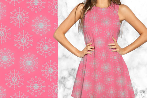 Winter background with snowflakes seamless pattern. Christmas digital paper with glitter snowflakes illustration Digital Pattern KatineArt 