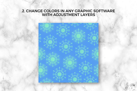 Winter background with snowflakes seamless pattern. Christmas digital paper with glitter snowflakes illustration Digital Pattern KatineArt 