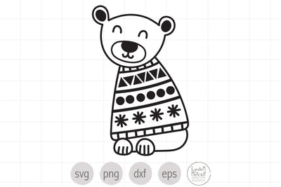 Winter Bear SVG, Polar Bear SVG SVG Lynda M Metcalf 