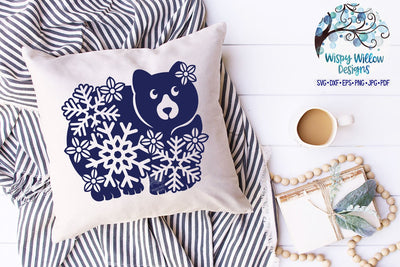 Winter Bear SVG SVG Wispy Willow Designs 