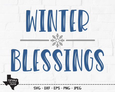 Winter Blessings | Christmas SVG SVG Texas Southern Cuts 