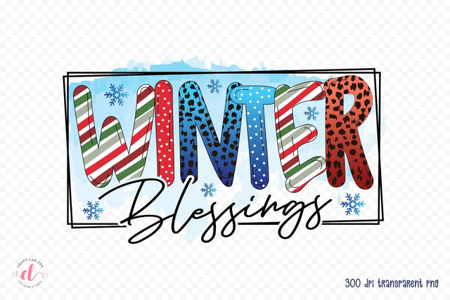 Winter Blessings PNG Sublimation Sublimation CraftLabSVG 