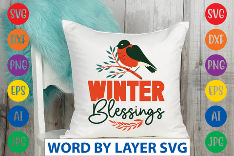 Winter Blessings SVG CUT FILE SVG Rafiqul20606 