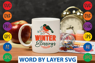 Winter Blessings SVG CUT FILE SVG Rafiqul20606 