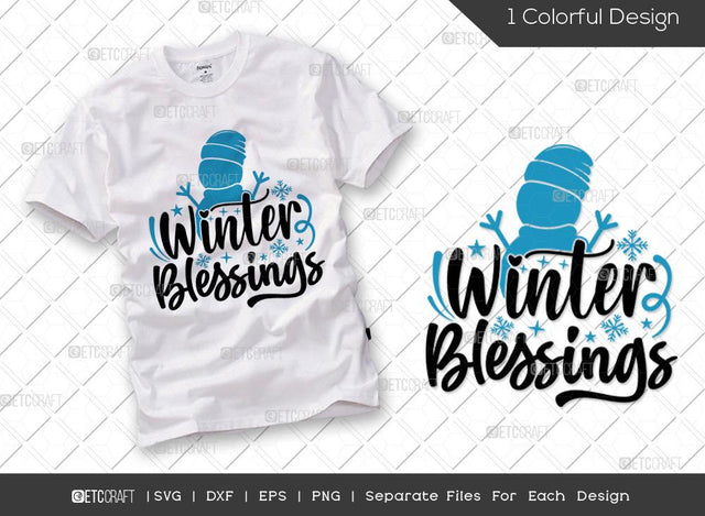 Winter Blessings SVG Cut File | Winter Svg | Snowflakes Svg | Winter Season Svg | Holiday Svg | Christmas Svg | Winter Quote Svg SVG ETC Craft 