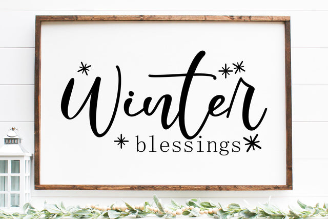 Winter Blessings Svg, Png, Dxf SVG RedFoxDesignsUS 