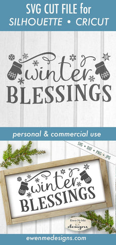Winter Blessings - SVG SVG Ewe-N-Me Designs 
