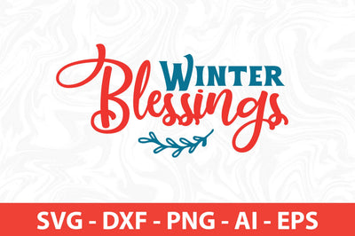 Winter Blessings SVG SVG nirmal108roy 
