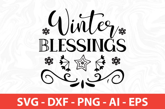 Winter Blessings SVG SVG nirmal108roy 