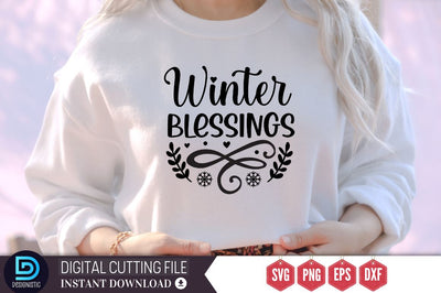 Winter blessings SVG, Winter blessings SVG DESIGNISTIC 