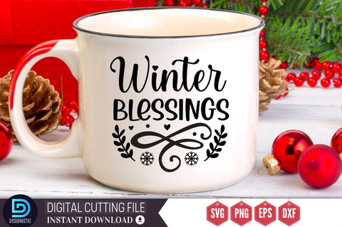 Winter blessings SVG, Winter blessings SVG DESIGNISTIC 