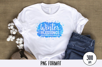 Winter Blessings, Winter Sublimation Design PNG SVG futivesvg 