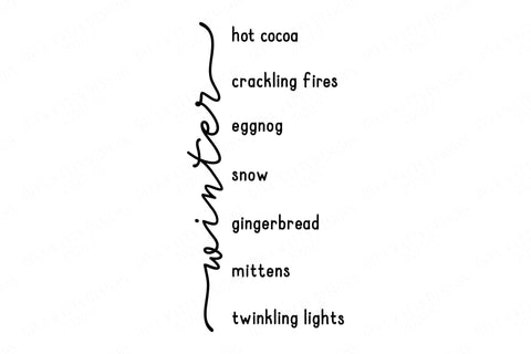 Winter Bucket List SVG | Christmas SVG | Cricut SVG | Digital Download | Modern Farmhouse Decor SVG Diva Watts Designs 