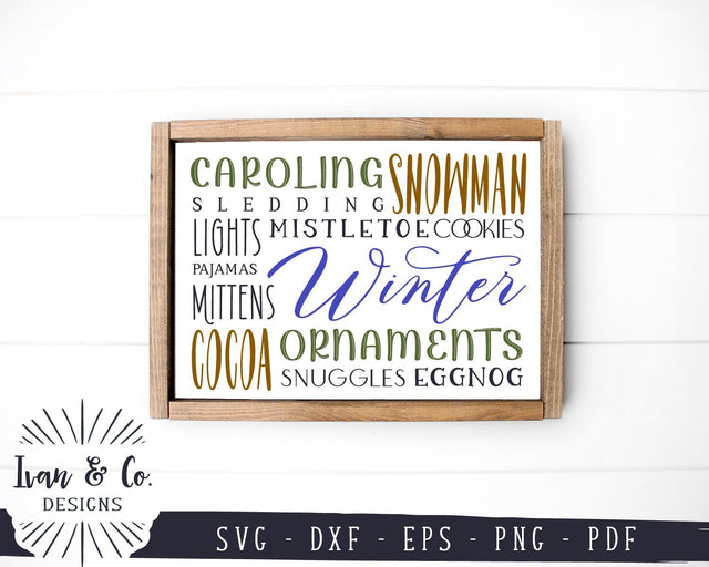 Winter Bucket List SVG Files | Farmhouse Christmas SVG | Holidays SVG | Winter SVG | Cricut | Silhouette | Commercial Use | Digital Cut Files (1078090556) SVG Ivan & Co. Designs 