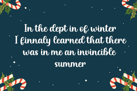 Winter Candy Font Manjali_Studio 