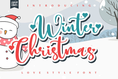 Winter Christmas Font Letterena Studios 
