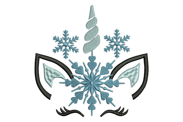 Winter Christmas Unicorn Machine Embroidery Design Embroidery/Applique DESIGNS NextEmbroidery 