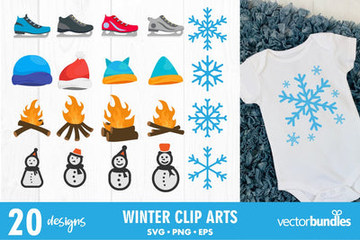 Winter clip art bundle svg SVG vectorbundles 