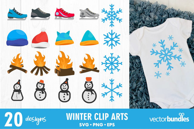 Winter clip art bundle svg SVG vectorbundles 