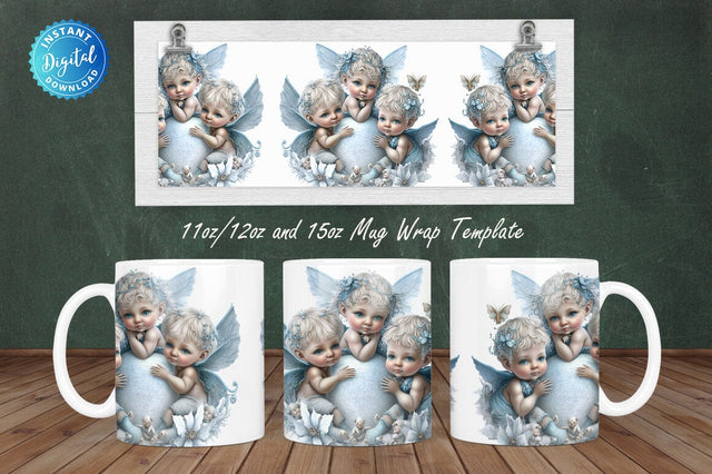 Winter fairies baby 11, 12 & 15 Oz Mug Sublimation Sublimation Regulrcrative 