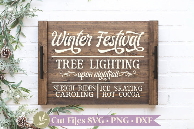 Winter Festival SVG, Christmas Tree Lighting Sign SVG SVG LilleJuniper 