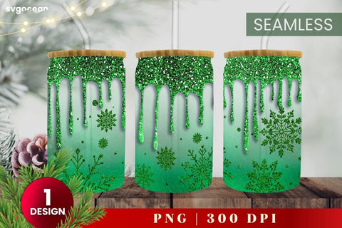 Winter Glitter Can Glass Bundle | PNG | 16 Oz | 20 Oz Libbey Glass SVG SvgOcean 