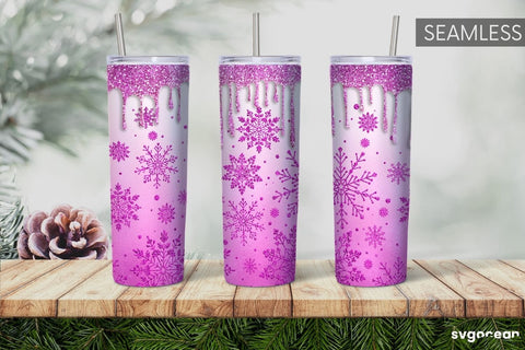 Winter Glitter Tumbler Sublimation | Shimmer | Tumbler 20oz Sublimation SvgOcean 