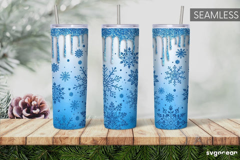 Winter Glitter Tumbler Sublimation | Shimmer | Tumbler 20oz Sublimation SvgOcean 