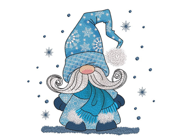 Winter Gnome Embroidery Design, 3 sizes, Instant Download Embroidery/Applique DESIGNS Nino Nadaraia 