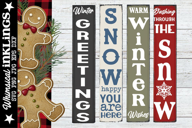 Winter Greetings-Vertical SVG Set SVG Whimsical Inklings 