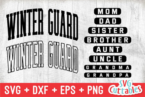 Winter Guard Guard svg - Winter Guard Family - svg - dxf - eps - png - Cut File - Silhouette - Cricut - Digital Download SVG Svg Cuttables 