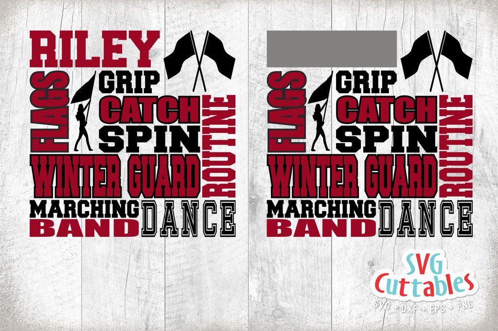 Winter Guard svg - Color Guard Subway Art - svg - dxf - eps - png - Cu ...