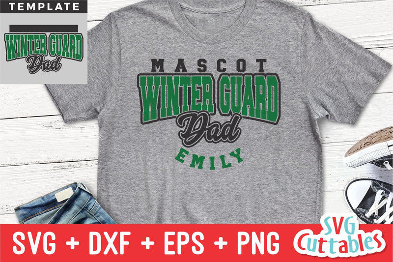 Winter Guard svg - Winter Guard Dad Template 002 - svg - dxf - eps - png - Cut File - Silhouette - Cricut - Digital Download SVG Svg Cuttables 