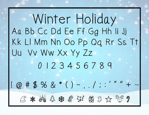 Winter Holiday Font Design Shark 