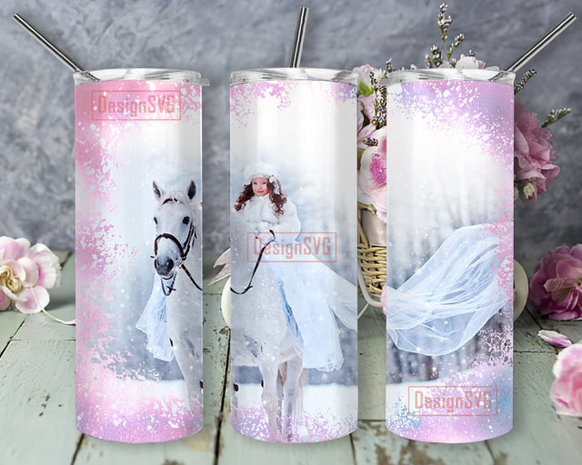 Winter Horses Tumbler Wrap, Horses 20oz Tumbler Template, Winter Animal Sublimation Design, Horse Lover Gift, Digital Download Sublimation DesignSVG 