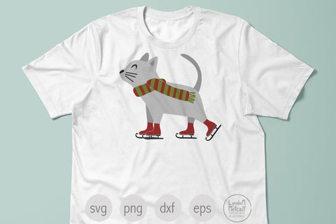 Winter Ice Skating Cat SVG SVG Lynda M Metcalf 