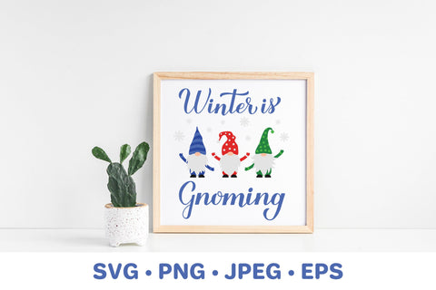 Winter is gnoming. Winter gnomes quote. Gnomes SVG SVG LaBelezoka 
