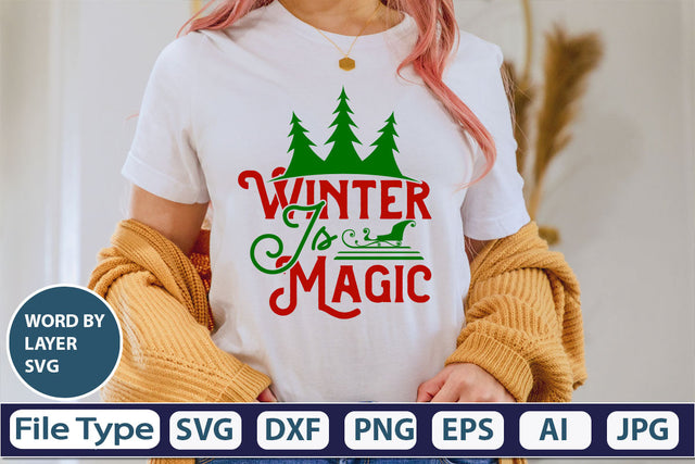 Winter Is Magic SVG Cut File SVG DesignPlante 503 