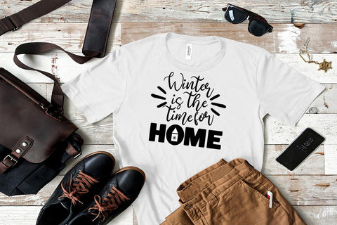 Winter is Time for Home Christmas SVG- DXF-EPS I Holidays SVG Happy Printables Club 