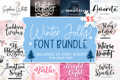 Winter Jolly Font Bundle Font Rotterlab studio 