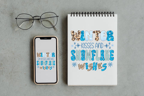 Winter Kisses and Snowflake Wishes Sublimation Sublimation Jagonath Roy 