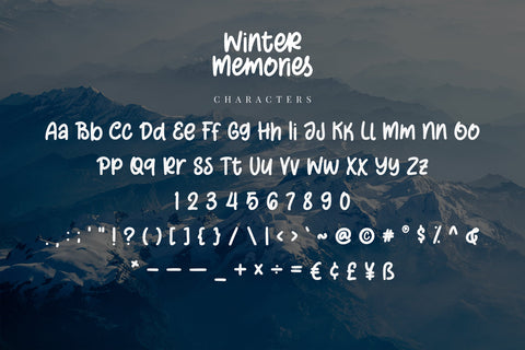 Winter Memories - Handwritten Font Font Alpaprana Studio 