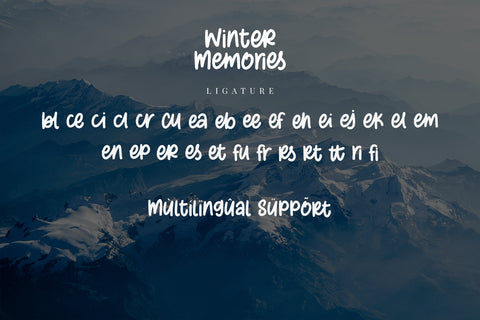 Winter Memories - Handwritten Font Font Alpaprana Studio 