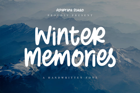 Winter Memories - Handwritten Font Font Alpaprana Studio 