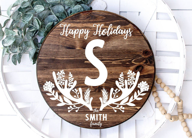 Winter Monogram Antler Alphabet Set | Commercial Use Monogram SVG Ikonart Design Shop 